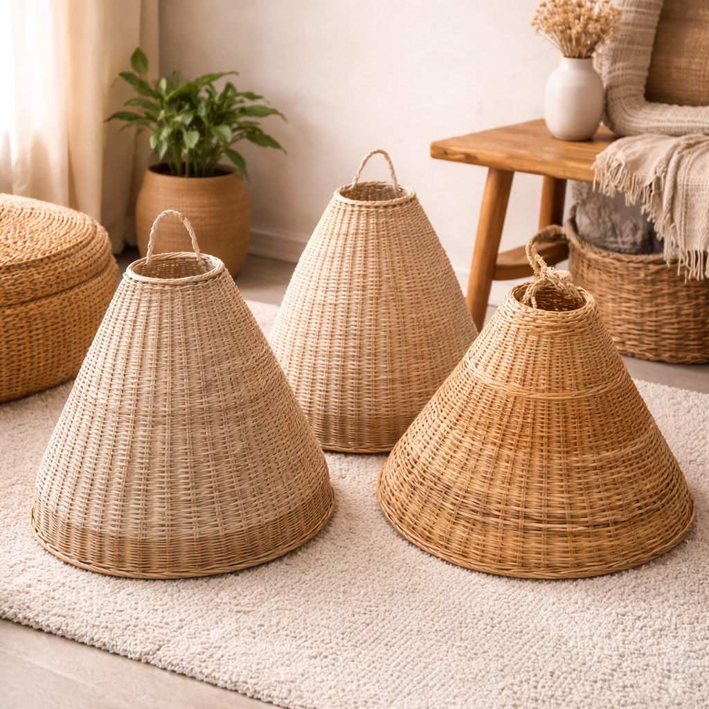 Handwoven Natural Rattan Pendant Lamps
